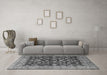 Machine Washable Persian Gray Traditional Rug in a Living Room,, wshtr2556gry