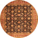 Machine Washable Persian Orange Traditional Area Rugs, wshtr2556org