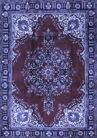 Medallion Blue Traditional Rug, tr2557blu