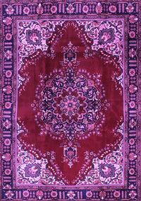 Medallion Purple Traditional Rug, tr2557pur