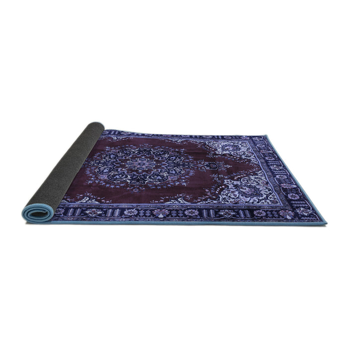 Sideview of Medallion Blue Traditional Rug, tr2557blu