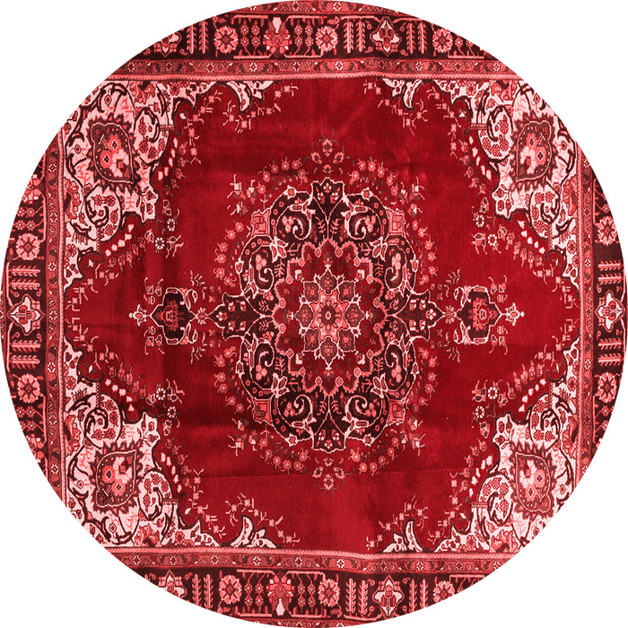 Medallion Red Traditional Rug, tr2557red