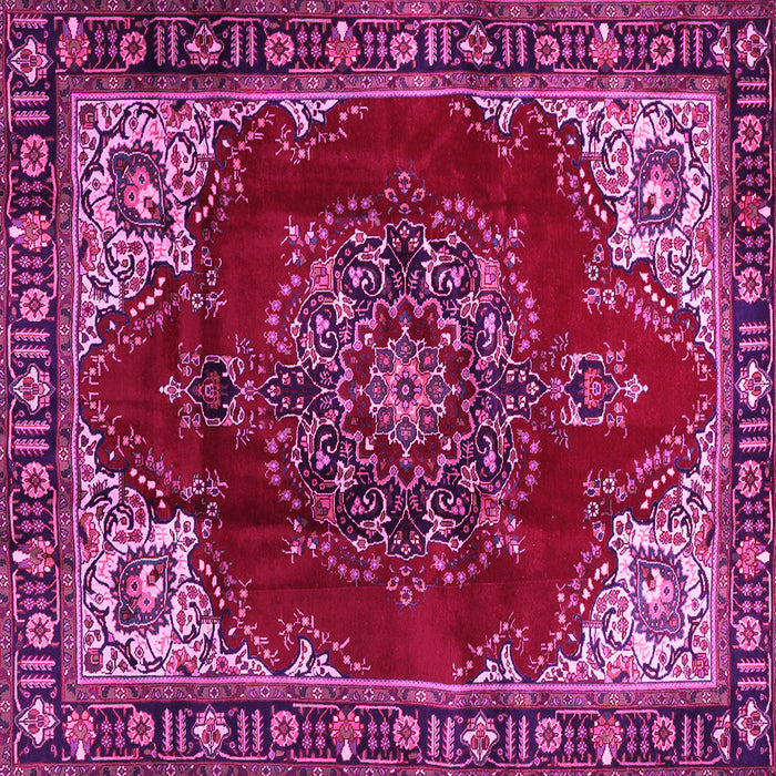 Square Medallion Pink Traditional Rug, tr2557pnk