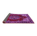 Sideview of Medallion Purple Traditional Rug, tr2557pur