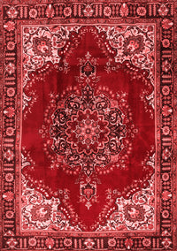 Medallion Red Traditional Rug, tr2557red