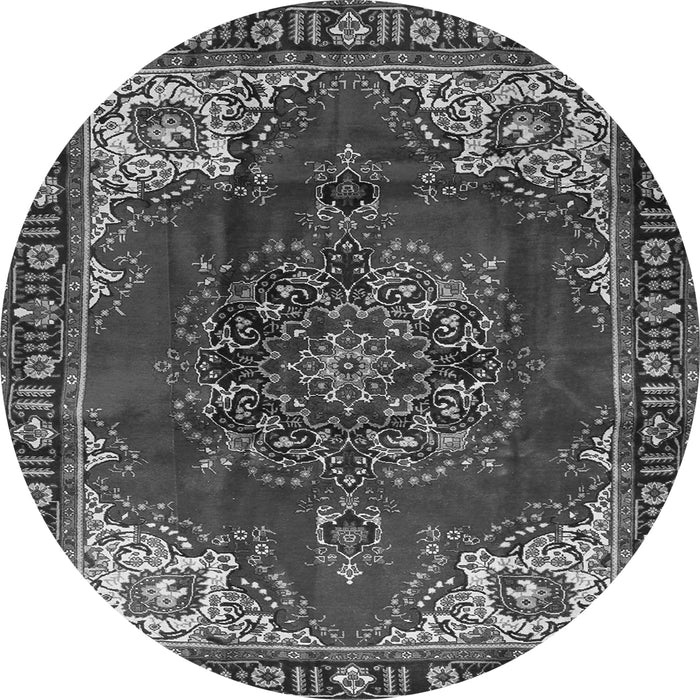 Square Medallion Gray Traditional Rug, tr2557gry