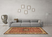 Machine Washable Persian Brown Traditional Rug in a Living Room,, wshtr2558brn