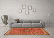 Machine Washable Persian Orange Traditional Area Rugs in a Living Room, wshtr2558org