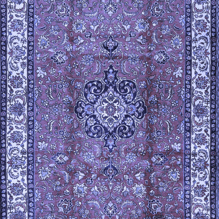 Machine Washable Persian Blue Traditional Rug, wshtr2558blu