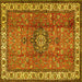 Square Persian Yellow Traditional Rug, tr2558yw
