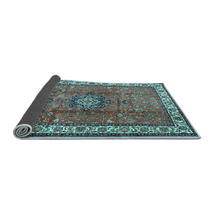 Sideview of Persian Light Blue Traditional Rug, tr2558lblu