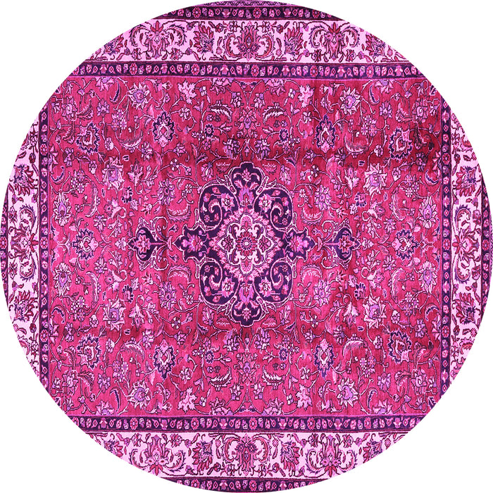 Round Persian Pink Traditional Rug, tr2558pnk