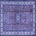 Square Persian Blue Traditional Rug, tr2558blu