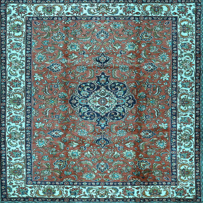 Square Persian Light Blue Traditional Rug, tr2558lblu