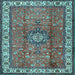Square Persian Light Blue Traditional Rug, tr2558lblu