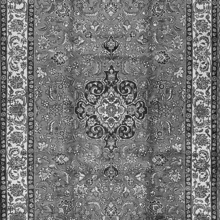 Serging Thickness of Machine Washable Persian Gray Traditional Rug, wshtr2558gry