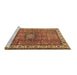 Sideview of Machine Washable Persian Brown Traditional Rug, wshtr2558brn