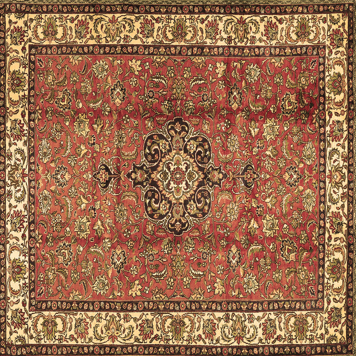Square Persian Brown Traditional Rug, tr2558brn