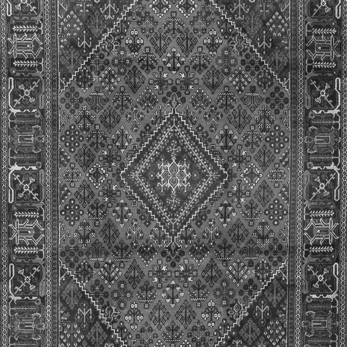 Serging Thickness of Machine Washable Persian Gray Traditional Rug, wshtr2559gry