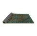 Sideview of Persian Turquoise Traditional Rug, tr2559turq