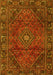 Machine Washable Persian Yellow Traditional Rug, wshtr2559yw