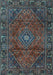 Machine Washable Persian Light Blue Traditional Rug, wshtr2559lblu