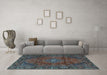 Machine Washable Persian Light Blue Traditional Rug in a Living Room, wshtr2559lblu