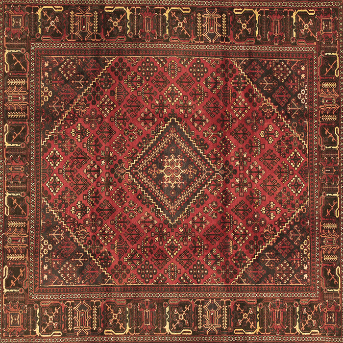 Square Machine Washable Persian Brown Traditional Rug, wshtr2559brn