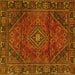 Square Persian Yellow Traditional Rug, tr2559yw