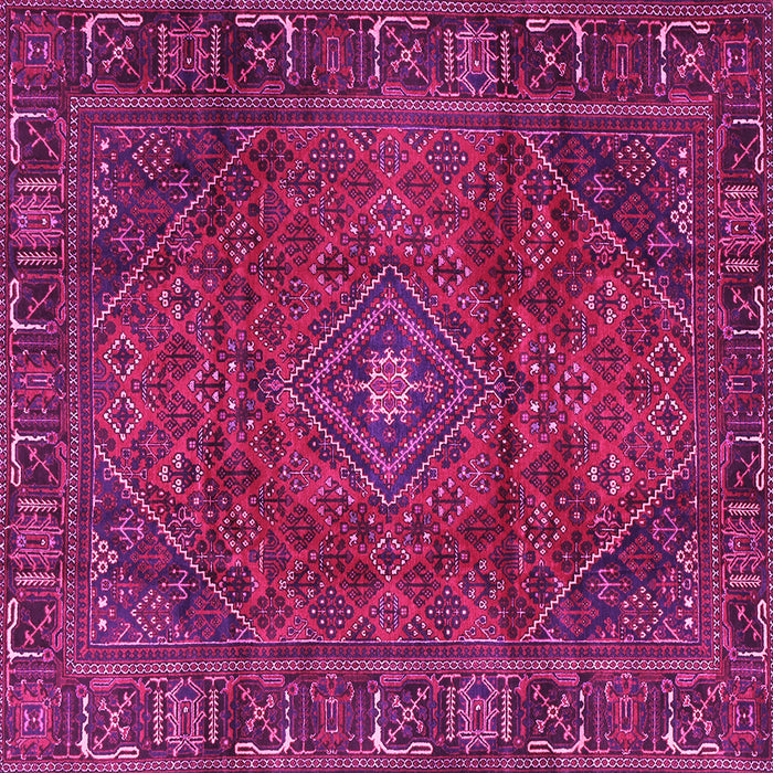 Square Machine Washable Persian Pink Traditional Rug, wshtr2559pnk
