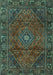 Machine Washable Persian Turquoise Traditional Area Rugs, wshtr2559turq