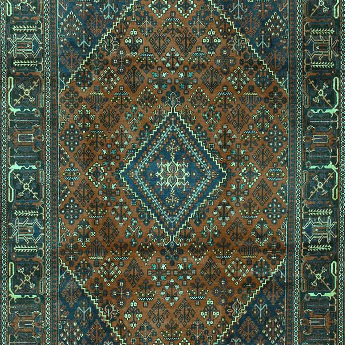 Machine Washable Persian Turquoise Traditional Area Rugs, wshtr2559turq