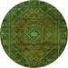 Machine Washable Persian Green Traditional Area Rugs, wshtr2559grn