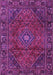 Machine Washable Persian Purple Traditional Area Rugs, wshtr2559pur