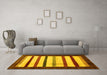 Machine Washable Persian Yellow Traditional Rug in a Living Room, wshtr255yw