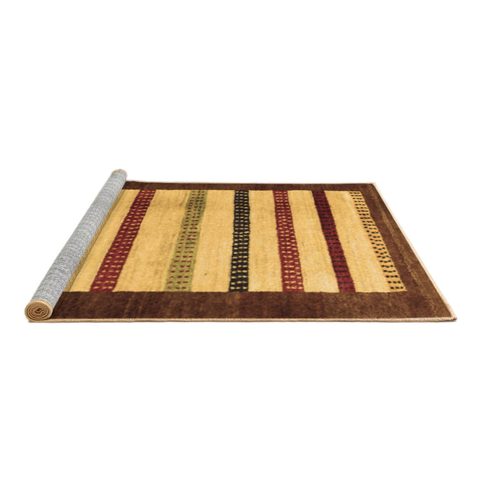 Sideview of Machine Washable Persian Brown Traditional Rug, wshtr255brn