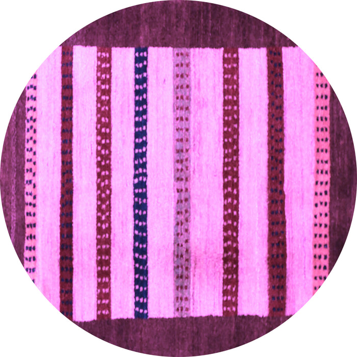 Round Persian Purple Traditional Rug, tr255pur