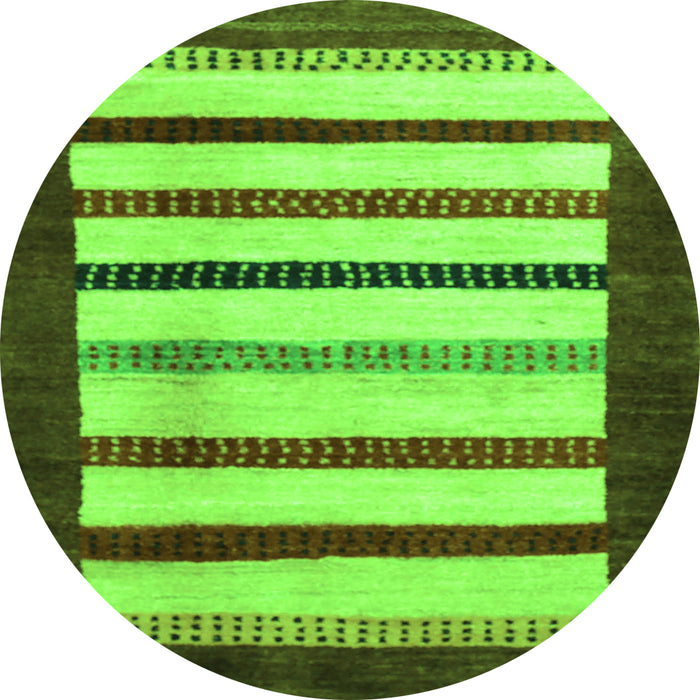 Square Persian Green Traditional Rug, tr255grn