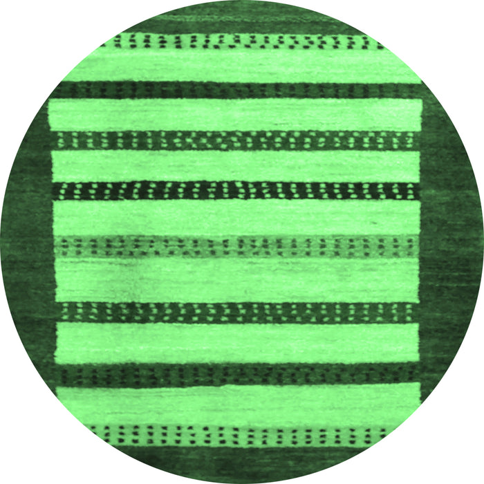 Round Persian Emerald Green Traditional Rug, tr255emgrn