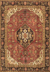 Medallion Brown Traditional Rug, tr2560brn