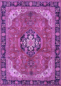 Medallion Purple Traditional Rug, tr2560pur