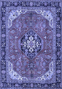 Medallion Blue Traditional Rug, tr2560blu