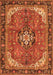 Medallion Orange Traditional Rug, tr2560org