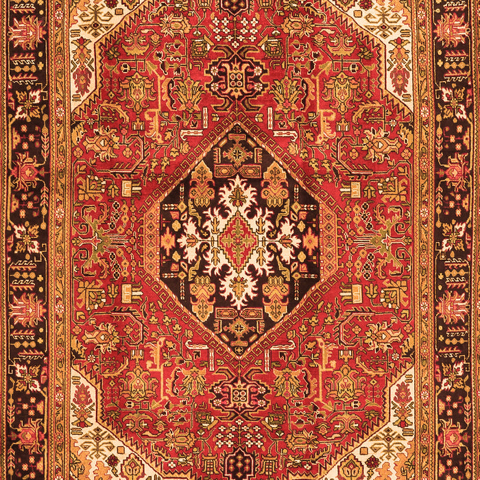 Medallion Orange Traditional Rug, tr2560org