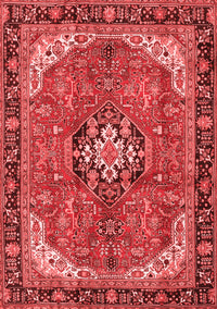 Medallion Red Traditional Rug, tr2560red