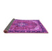 Sideview of Medallion Purple Traditional Rug, tr2560pur