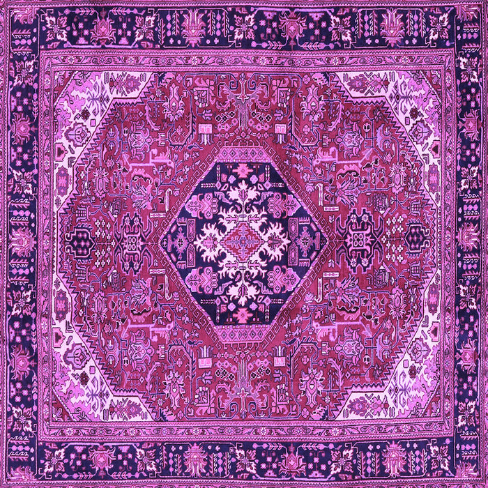 Square Medallion Purple Traditional Rug, tr2560pur