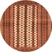 Square Southwestern Orange Country Rug, tr2561org