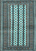 Machine Washable Southwestern Light Blue Country Rug, wshtr2561lblu