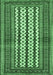 Machine Washable Southwestern Emerald Green Country Area Rugs, wshtr2561emgrn